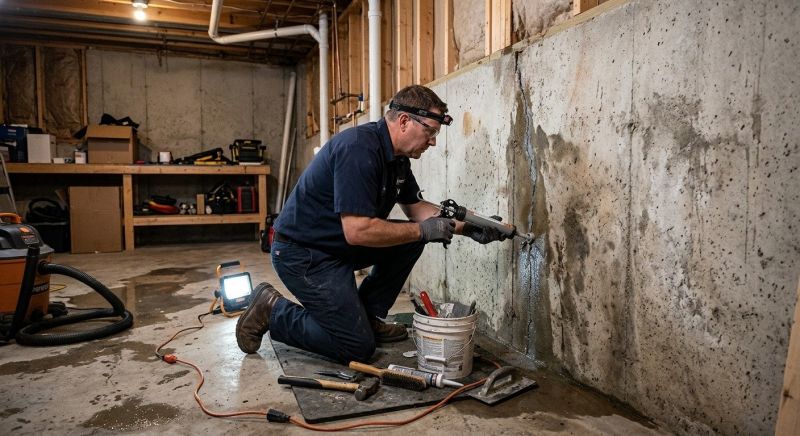 Basement Seepage Repair in Greenville, SC