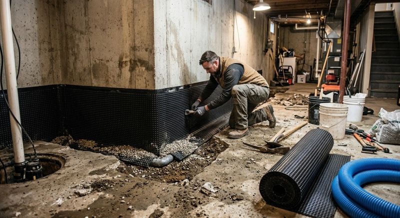 Basement Seepage Repair in Fredericksburg, VA